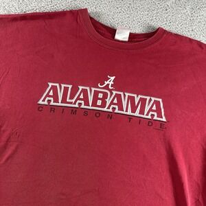 VINTAGE Alabama Crimson Tide Shirt Mens 2x XXL Red Minimal‎ Y2K College